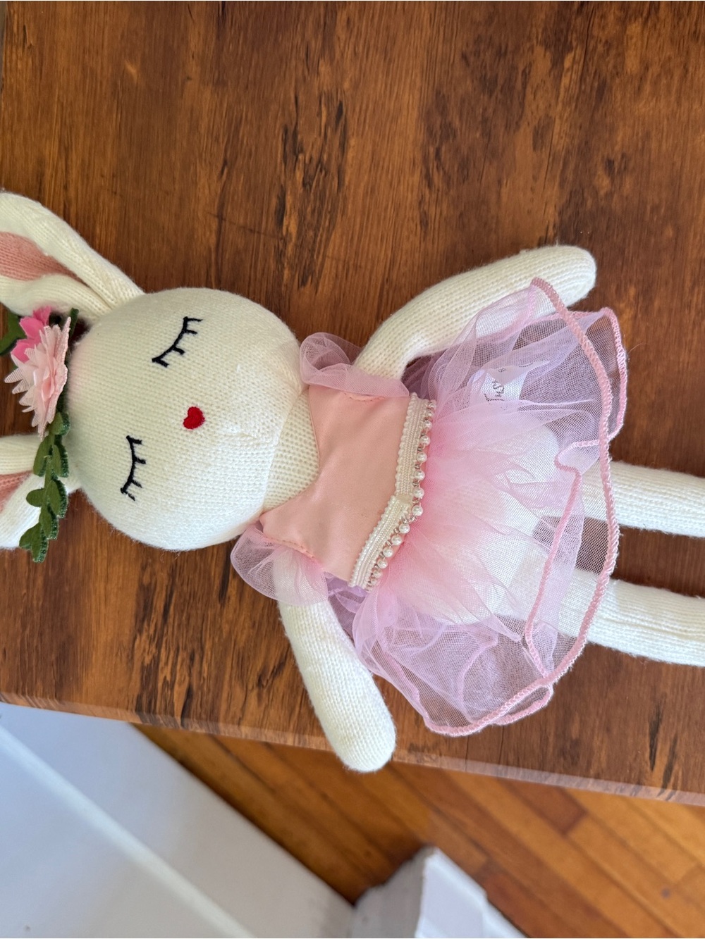 Just qunseen Kids Pink Bunny Doll with Tulle Dress Ballerina
